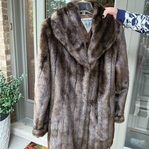 Elegant Brown Fur Coat
